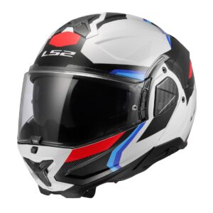 CASCO MODULARE LS2 ADVANT II TRIPLE WHITE BLUE RED