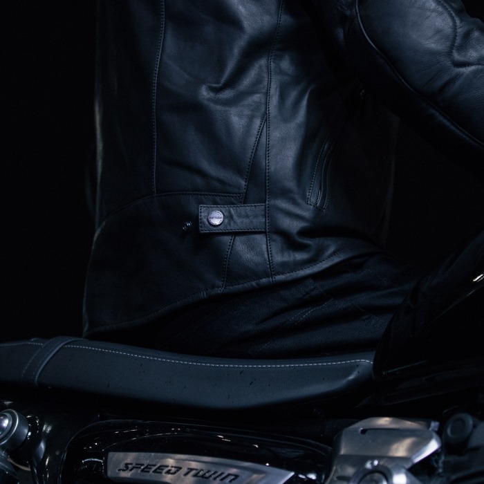 GIACCA IN PELLE SPIDI VINTAGE NERO