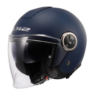 CASCO JET LS2 CLASSY BLU NAVY OPACO